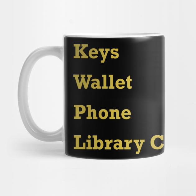 Keys Wallet Phone Library Card Gold by itauthentics